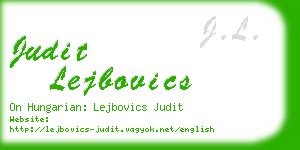 judit lejbovics business card